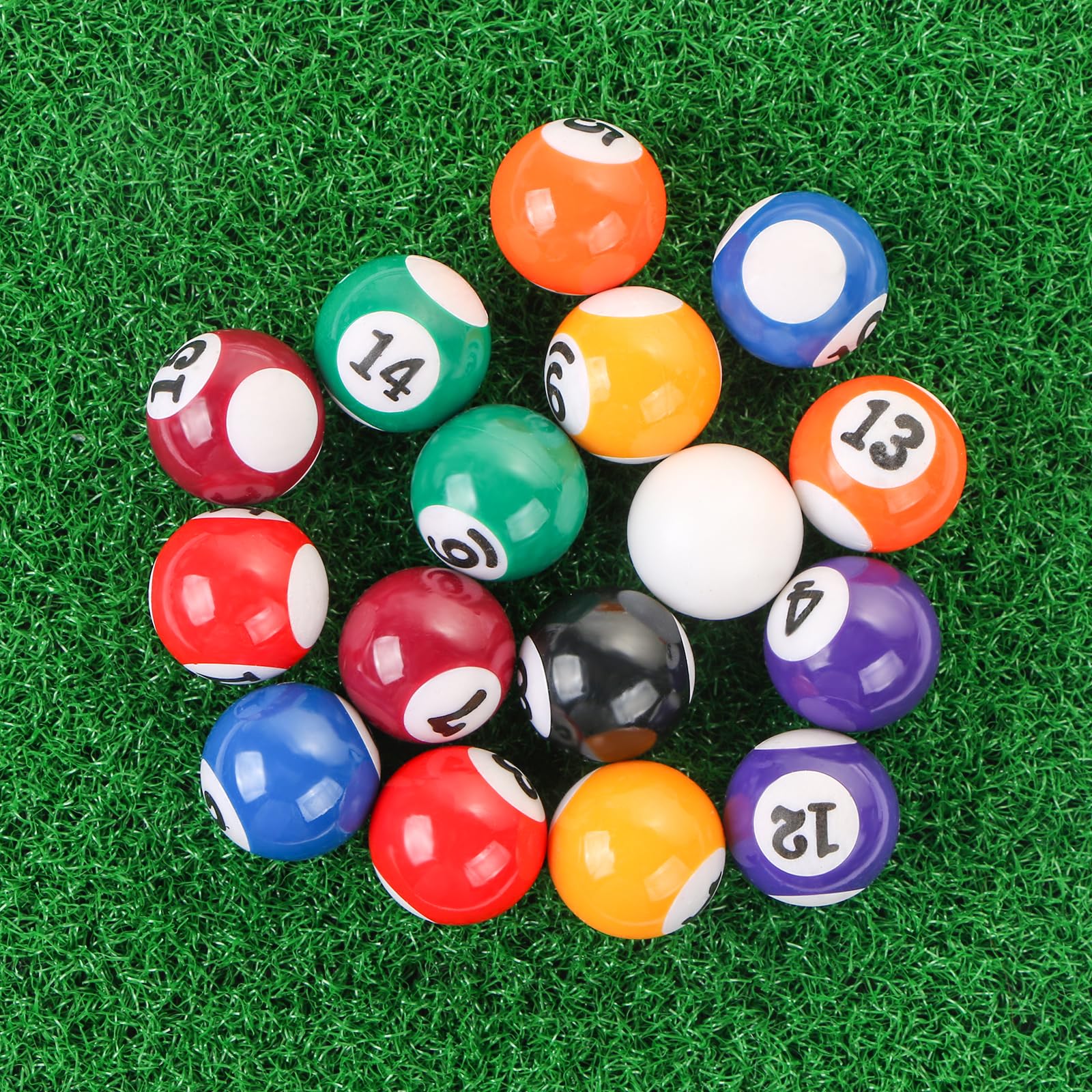 Mini Billiard Balls Set – 25mm (0.98") Small Pool Balls for Table Games, Travel