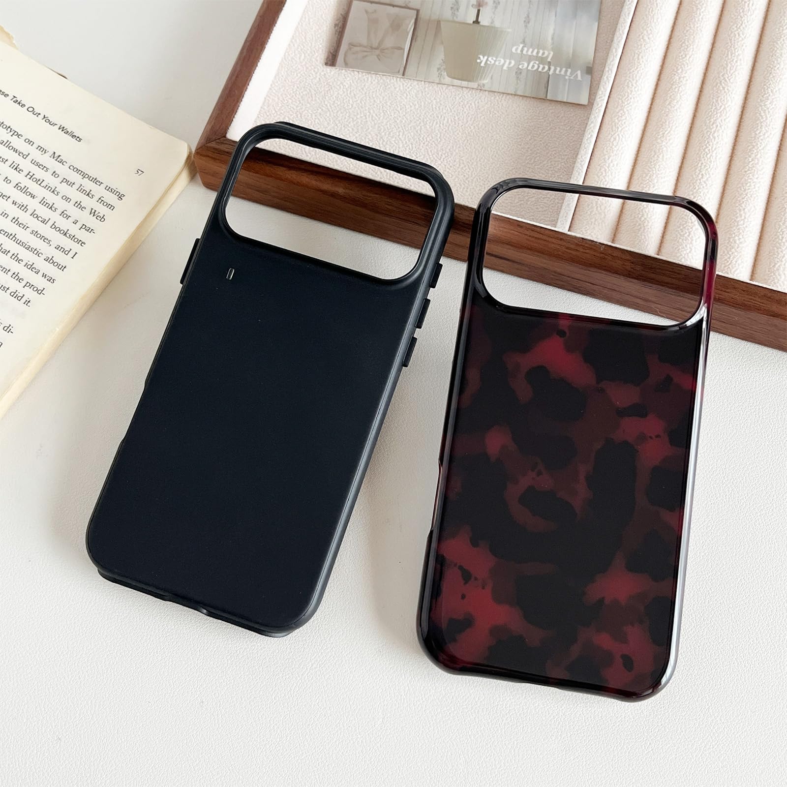 17 Pro Max Case, Chic Amber Tortoise Shell Brown Print Leopard, Soft Tpu And Har