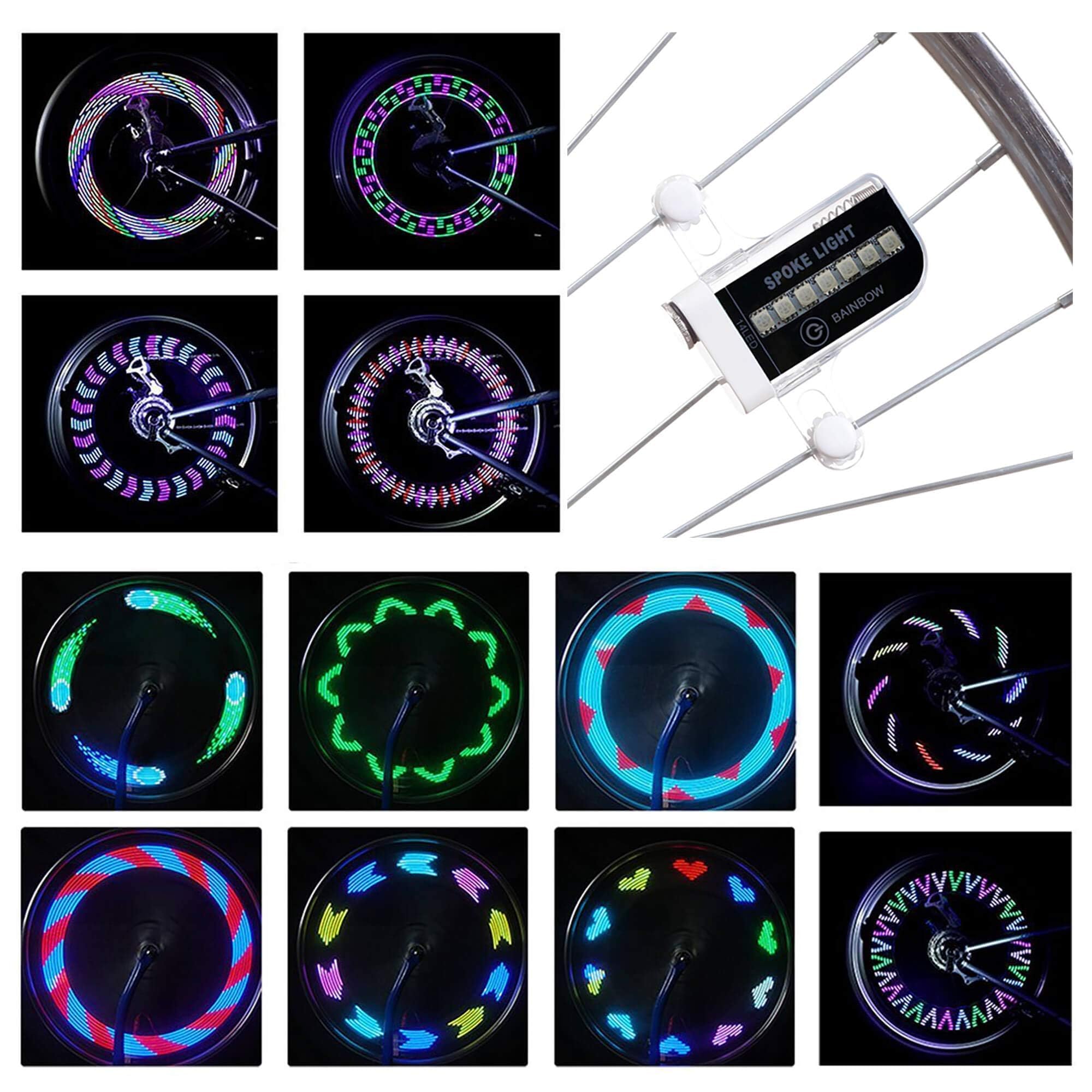 Led Bike Spoke Lights - DAWAY A12 Bright Bicycle Wheel Light (1 Pack), Safety Bi