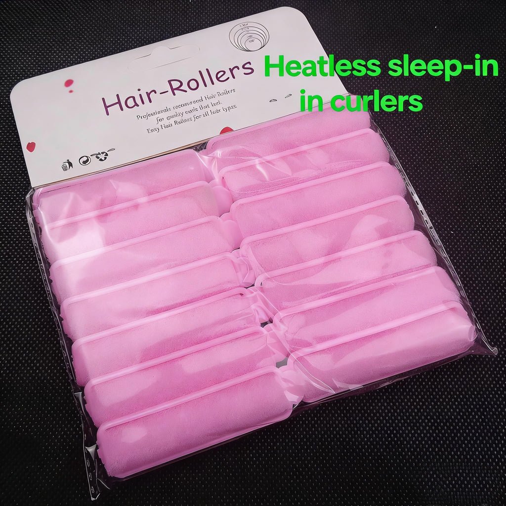 Sponge Hair Rollers 14 Pack — 2.4" Soft Sleep-In Curlers for Heatless Curls & St