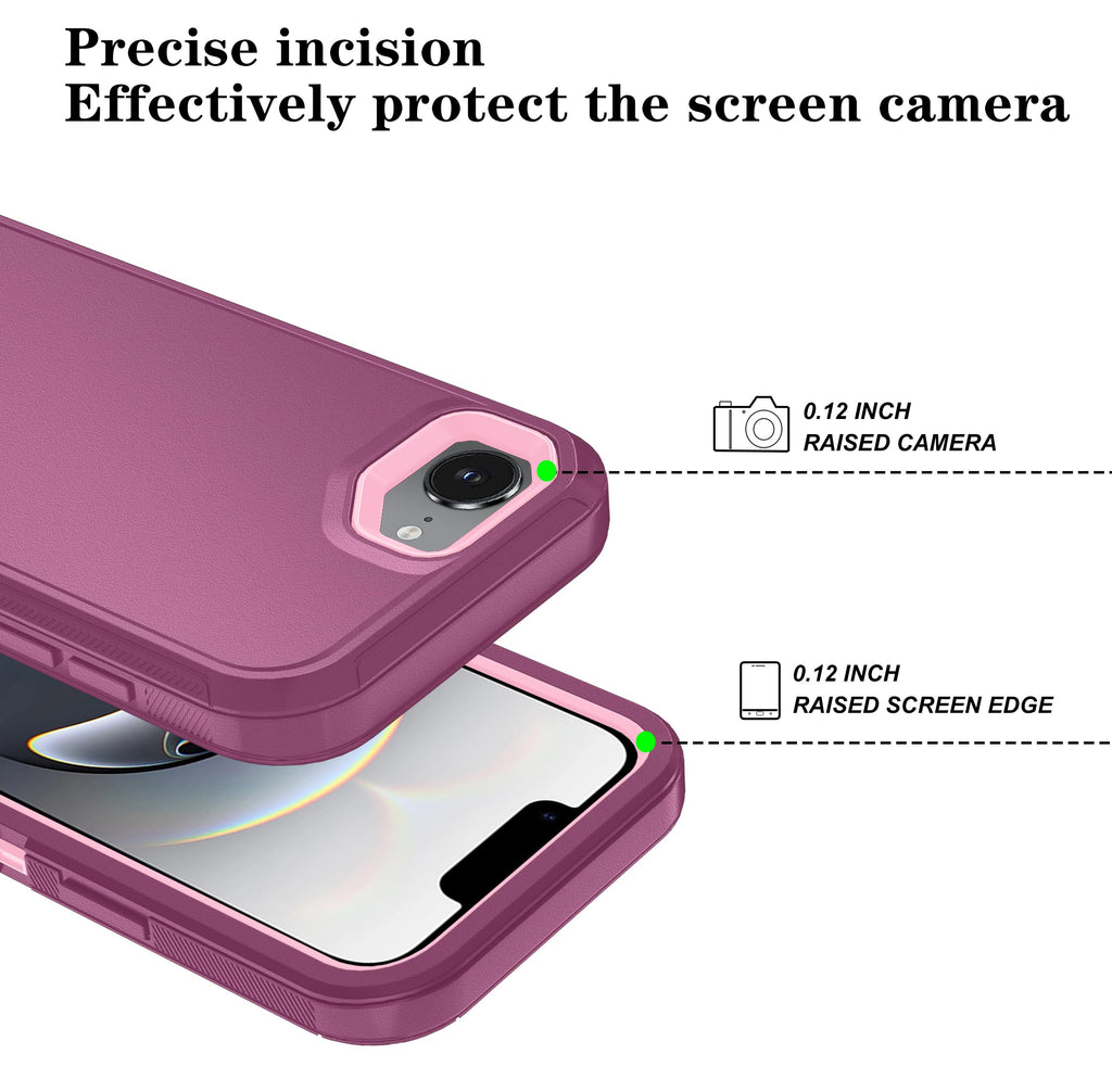 Case For Iphone 16E Case & Iphone 17E Case With Hd Screen Protector, Heavy Duty