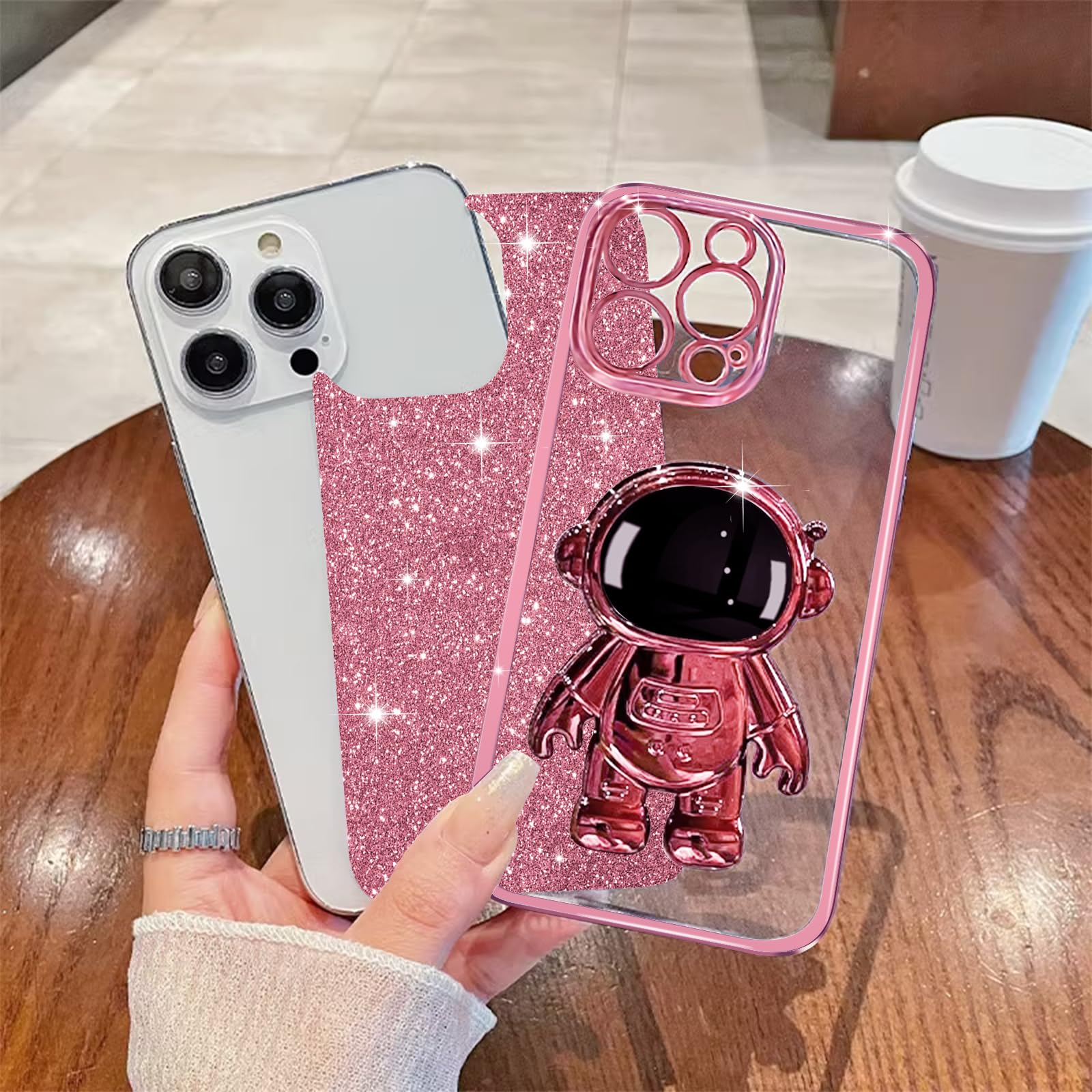 Phone Case for Samsung Galaxy A16 5G with Astronaut Kickstand & Lanyard Soft TPU