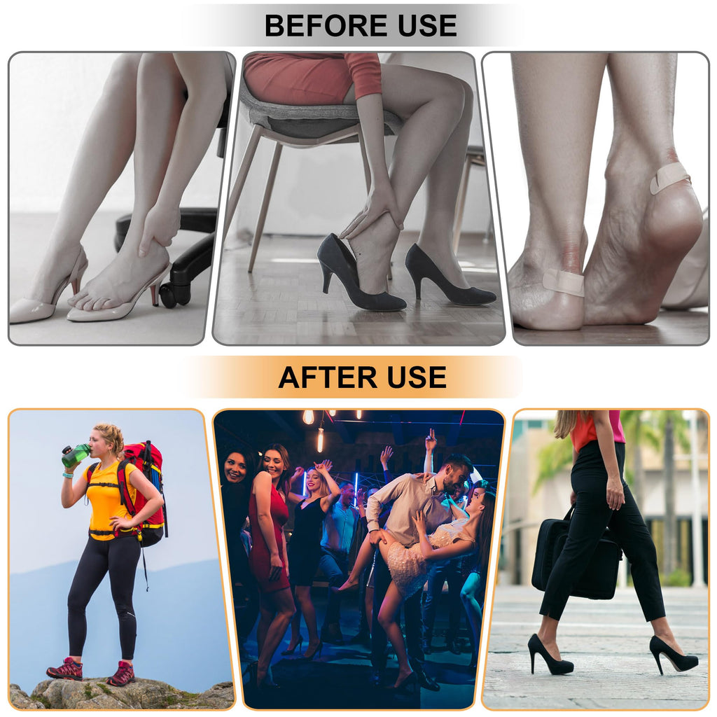 Pairs Heel Cushion Pads for Too Big Shoes - Protectors to Prevent Heel Pain, Bli