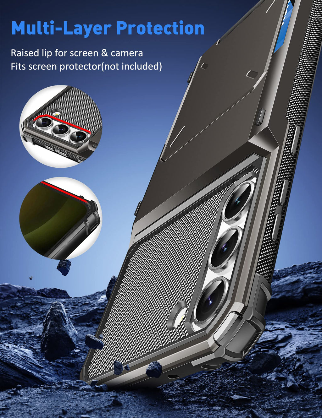 for Samsung S23 Case Wallet 5 Credit Card Holder Slot Flip Cover Galaxy S23 Wall