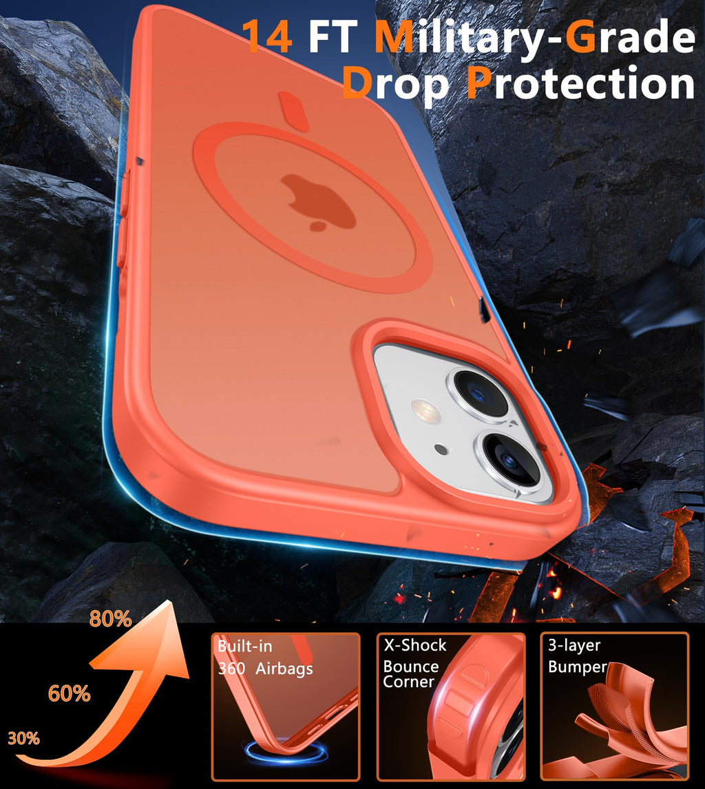 Iphone 12 Phone Case: For Iphone 12 Pro Magnetic Matte Textured Military Grade D