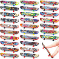 50 Pcs Mini Finger Skateboards,Fingerboards Toy Set,Mini Skateboards Finger Surf
