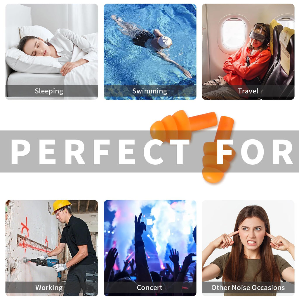 for Swimming, Sleeping, Snoring, Work, Concerts - Noise Cancelling, Reu