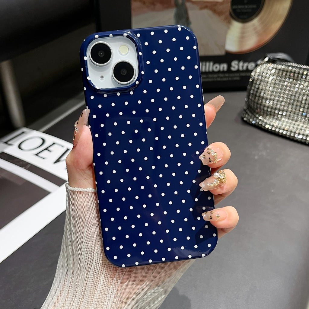 iPhone 16 Case Polka Dot Phone Cases Aesthetic Design Trendy Simple Case Sli