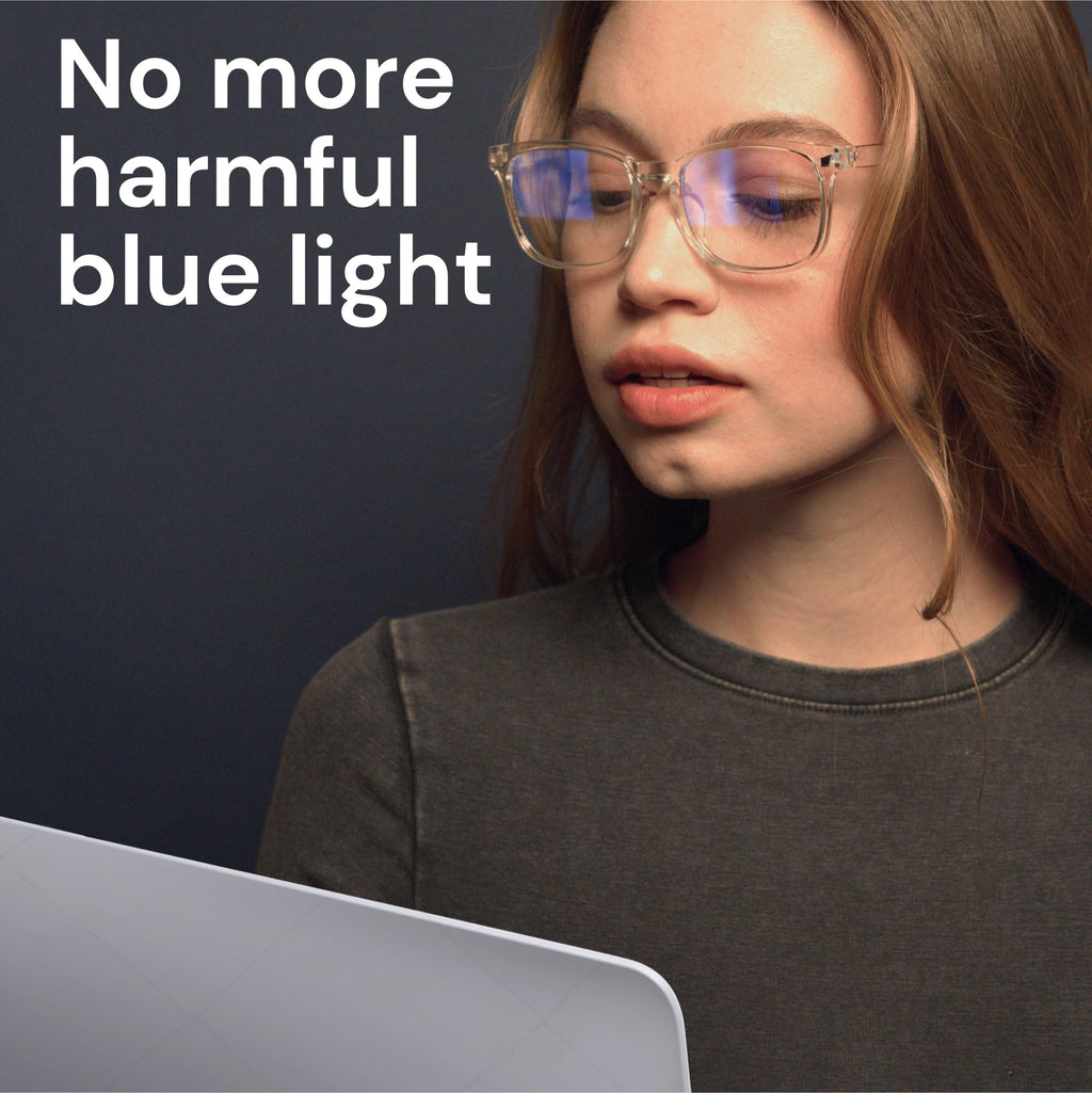 Clear Blue Light Glasses for Computer & Gaming - Anti UV Ray Lenses
