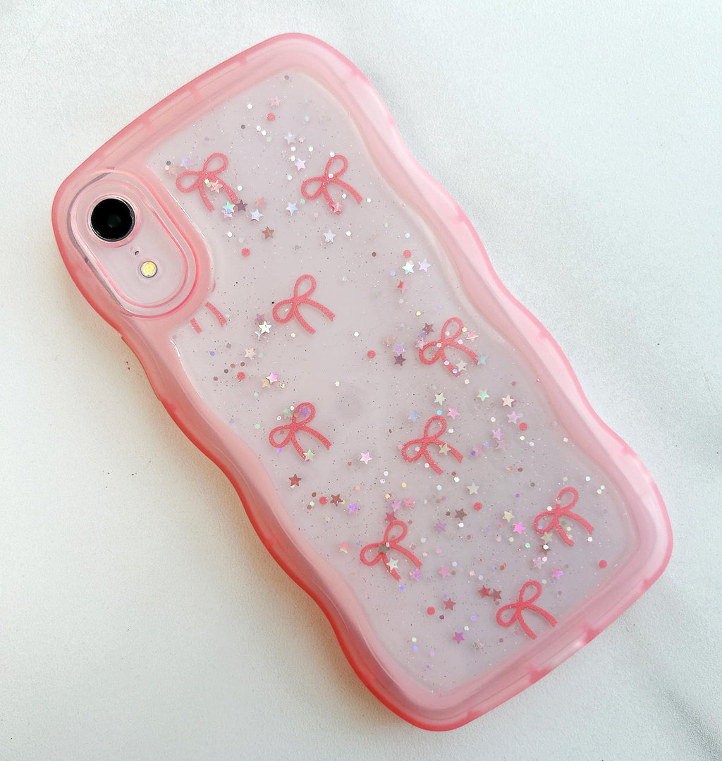 iPhone XR Case, Glitter Star & Curved Edge Handle Grip Design, Military-Grad