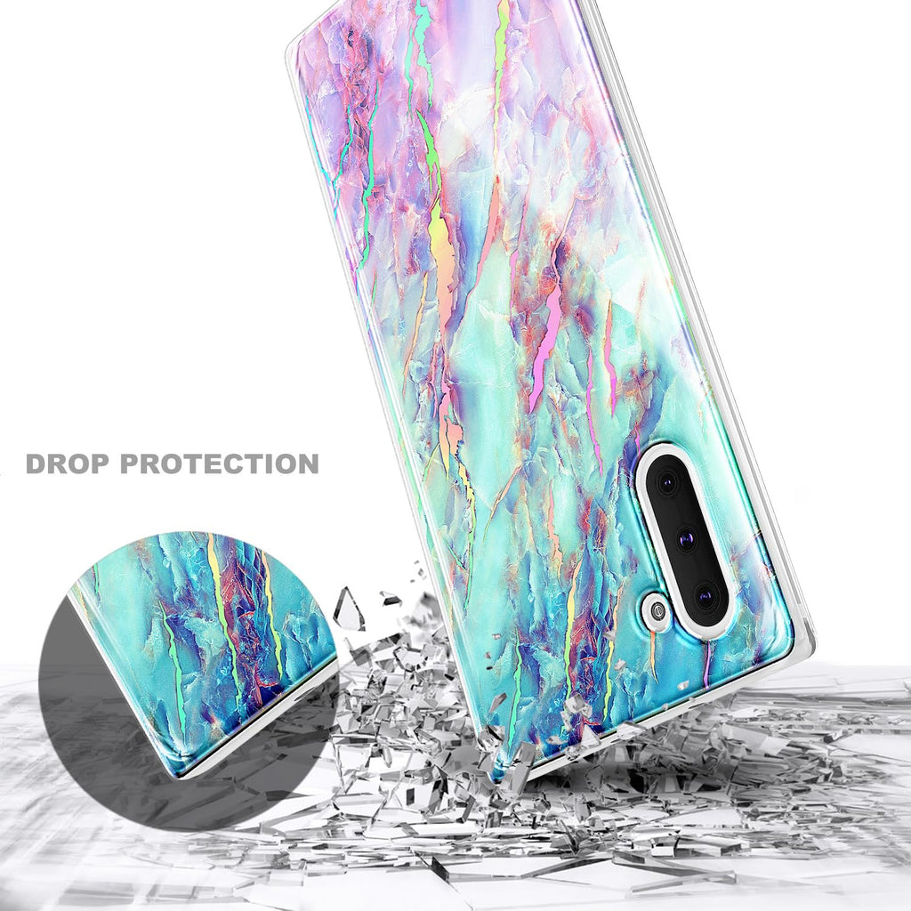 Designed for Samsung Galaxy Note-10 Case, Marble Nova | with Screen Protector (M