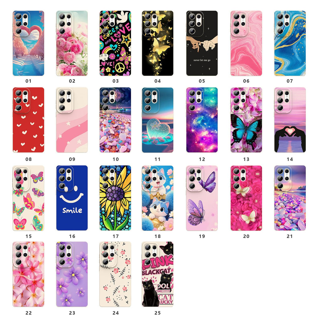 with Samsung Galaxy S25 Ultra case.Soft TPU Phone Cover Bumper Shockproof Print