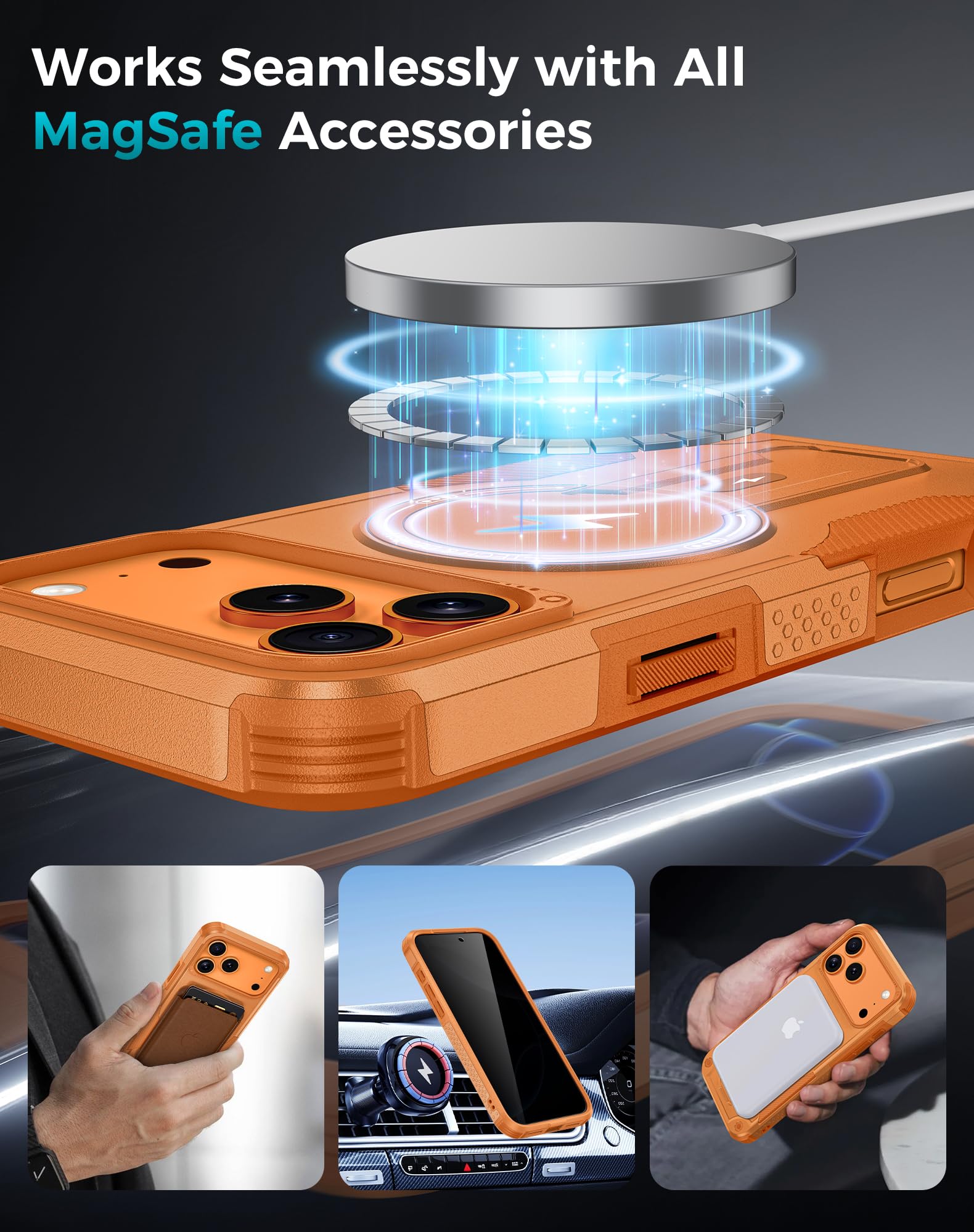 Iphone 17 Pro Case With Privacy Tempered Glass Screen Protector & Camera Lens Pr