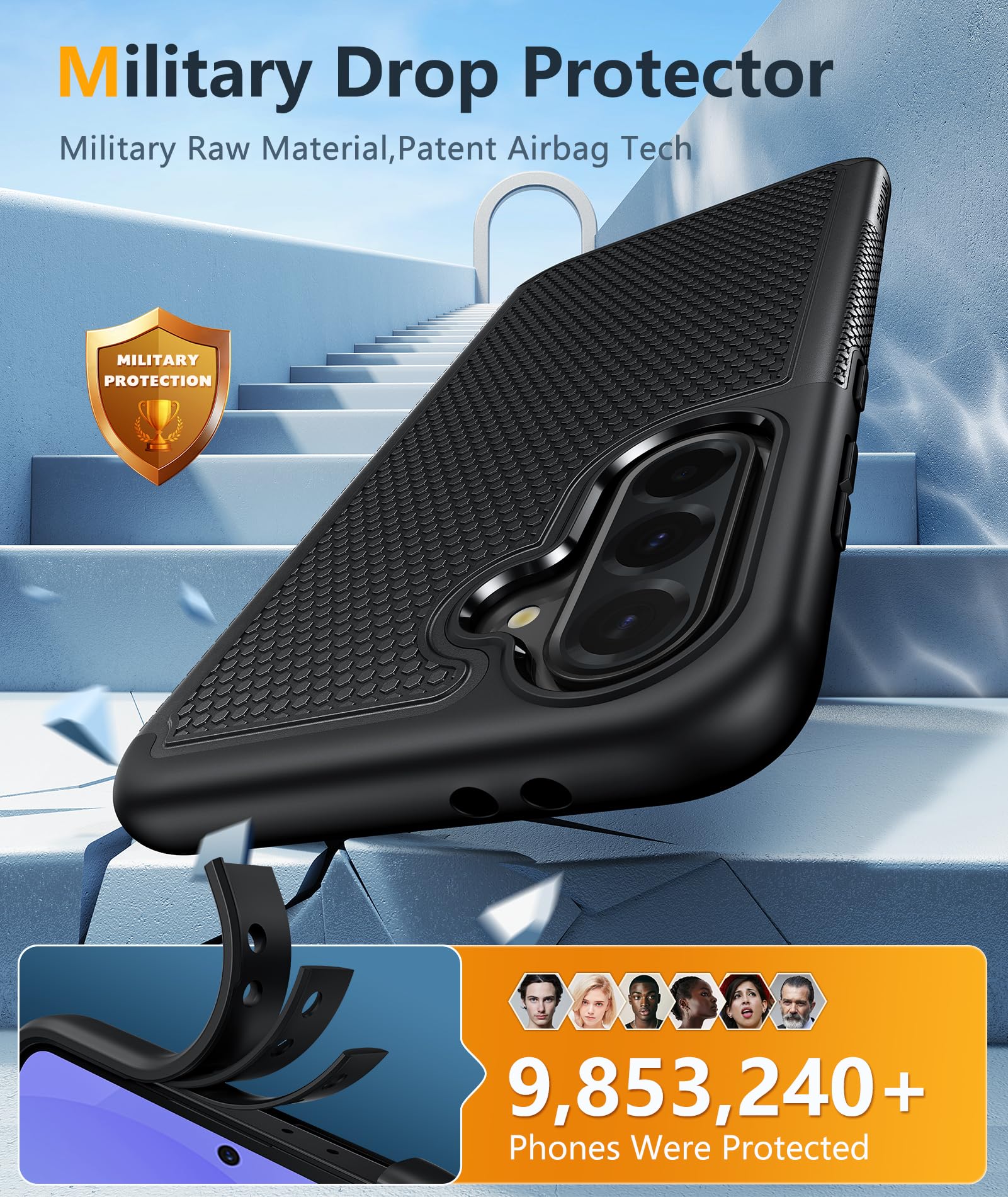 Galaxy A36-5G Phone Case - A56-5G Military Grade Drop Protection, 14Ft Drop Test