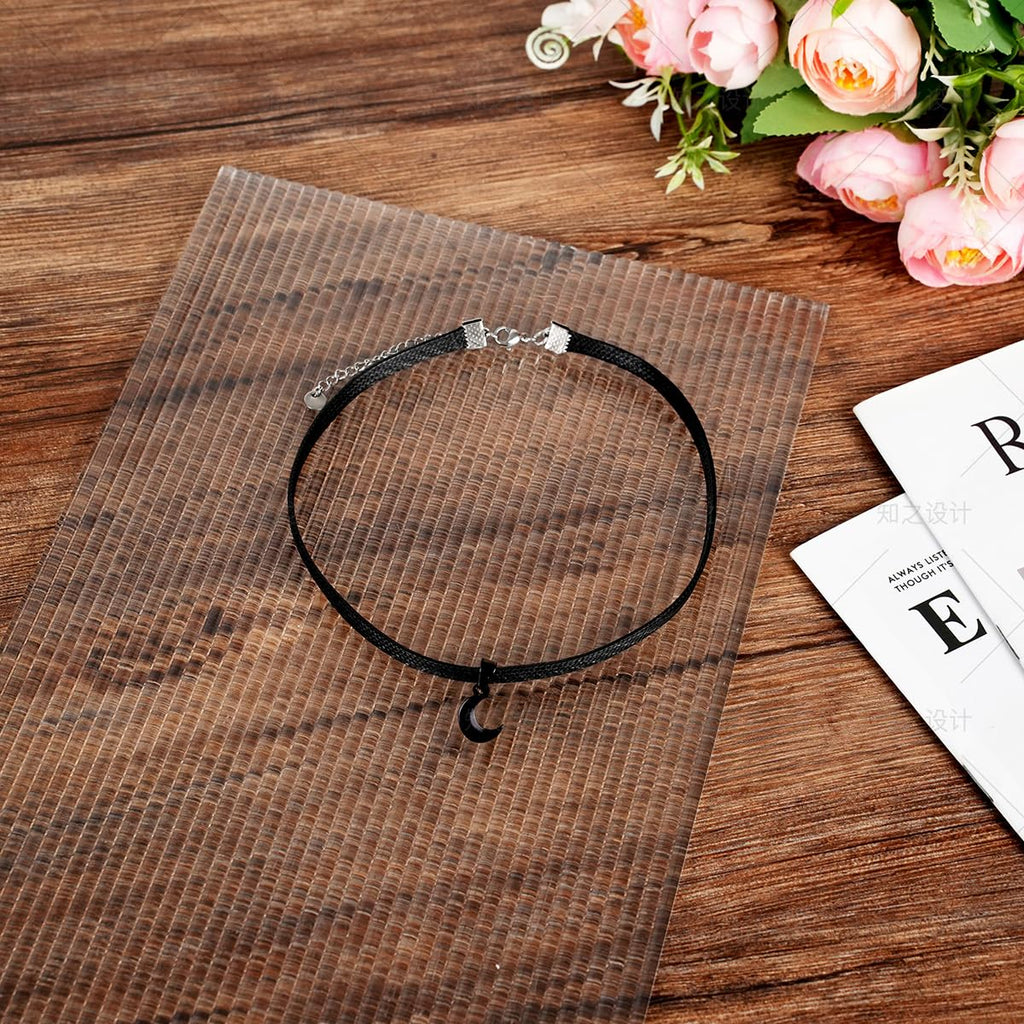 5 PCS Necklaces Choker Set Gothic Boho Moon Necklace, Moon Necklaces for Women,L