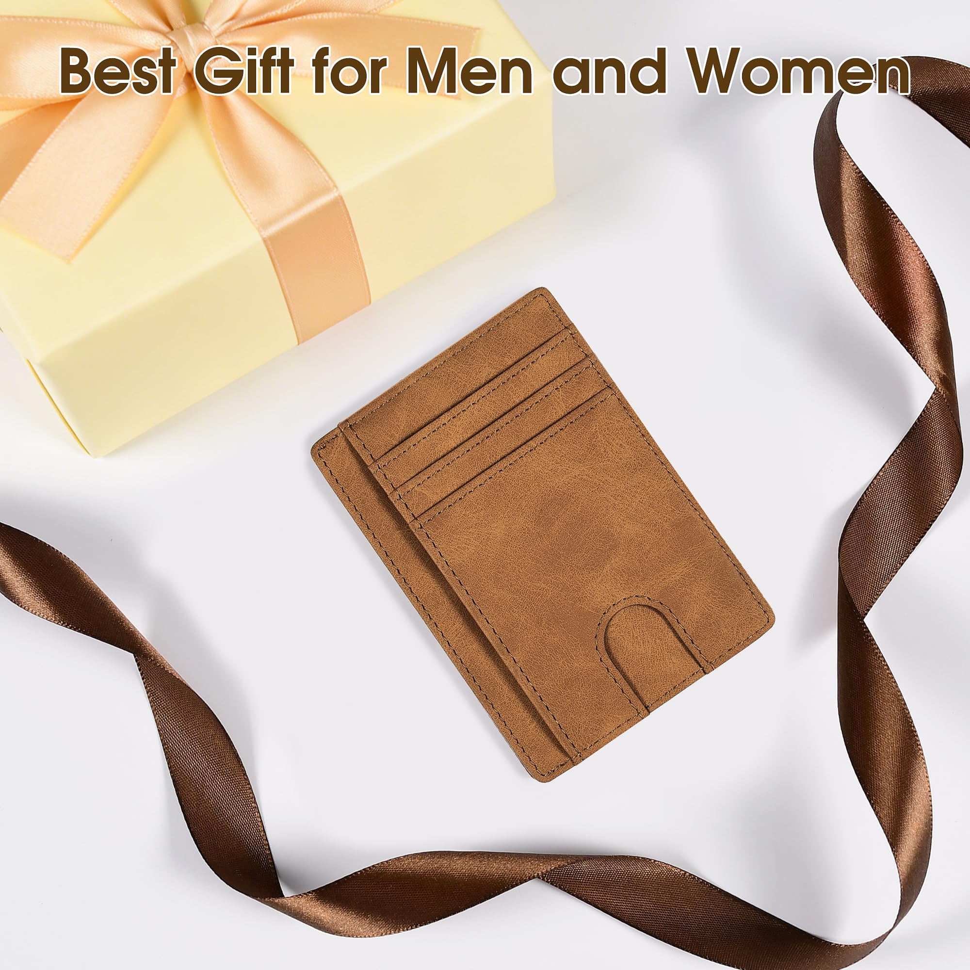Slim Minimalist Wallet for Men,Front Pocket Wallet RFID Blocking Small Thin Cred