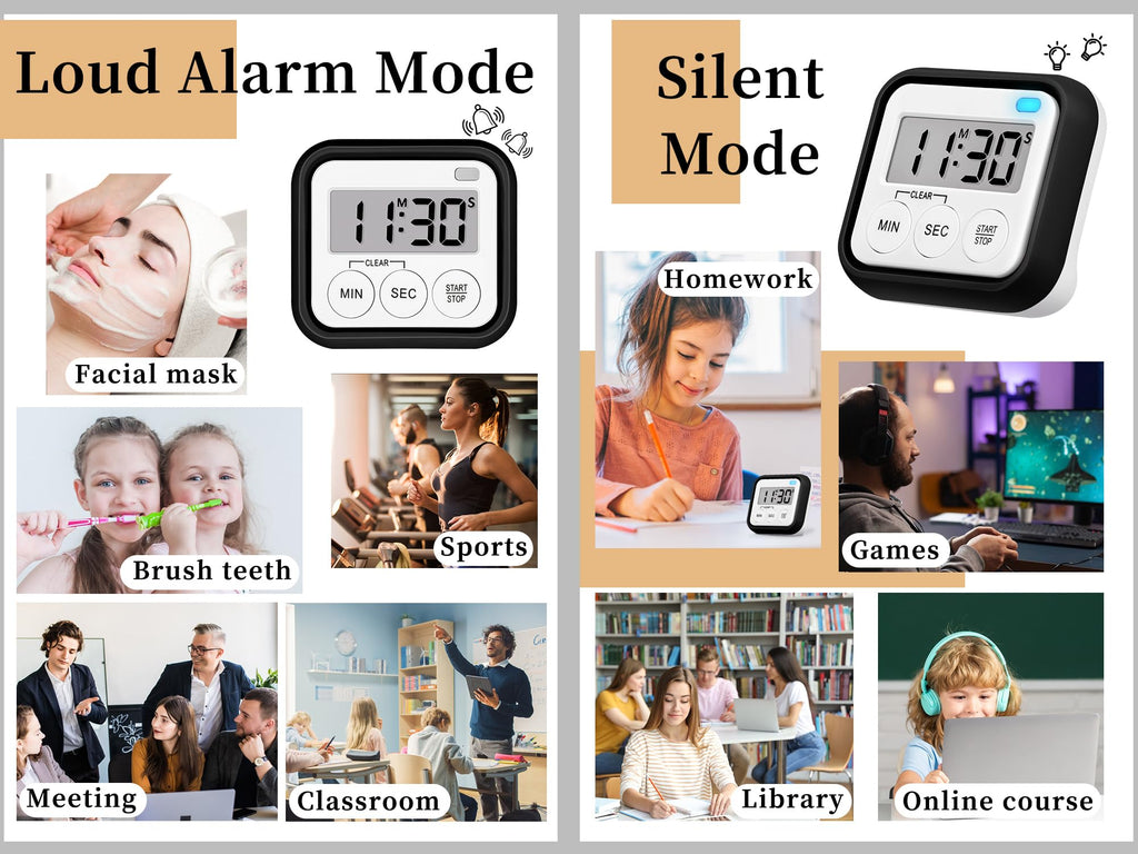 Timers For Cooking Classroom Timer For Kids Teachers Magnetic Digital Timers 2 P