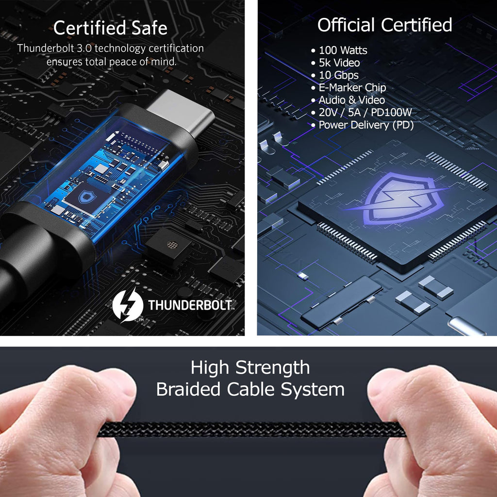 Pro 100W Dual Pd/Usb-C/8K Cable Sonim Xp5S Plus Gen4 Data 10Gbps, 8/4K Hdmi, Thu