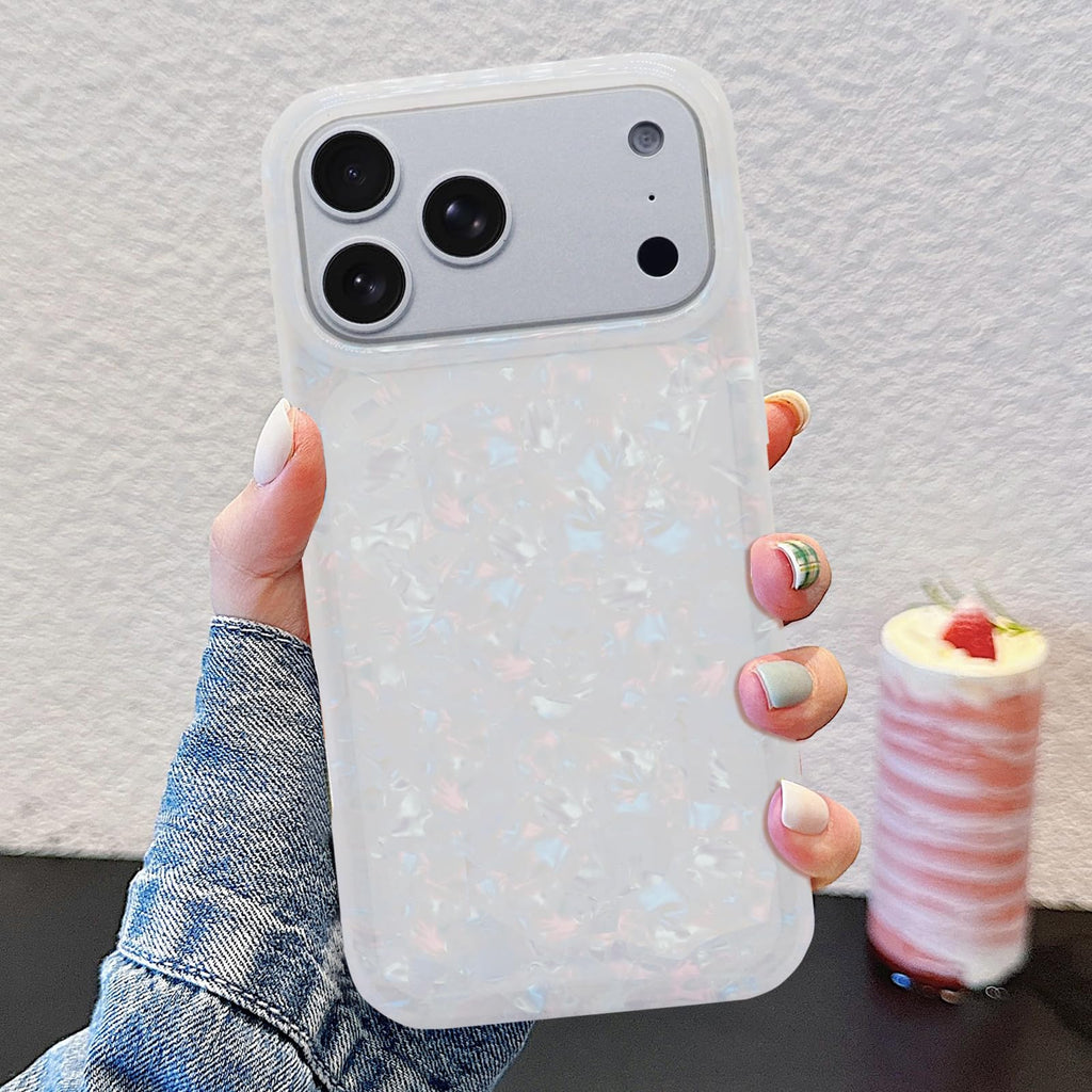 17 Pro Case 6.3 Inch,Sparkle Opal Glitter Translucent Clear Soft Tpu Slim Fit Pr