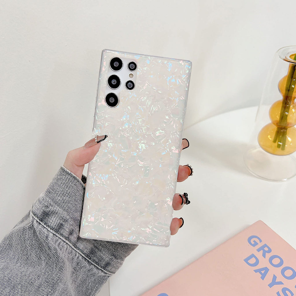 Galaxy S23 Ultra Case 5G 6.8-inch, Luxury Sparkle Glitter Translucent Clear Opal