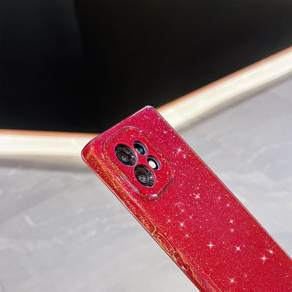 for Moto Edge Plus 2023 Case,Cute Super Vibrant Neon Glitter Shiny Bling Sparkly