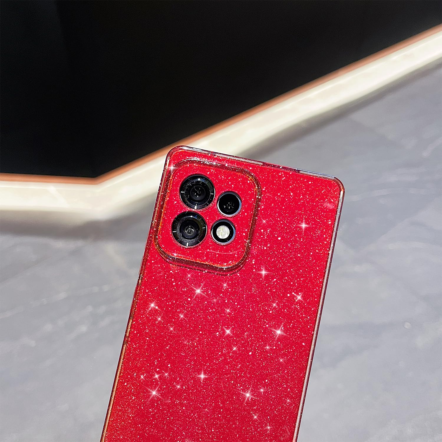 for Moto Edge Plus 2023 Case,Cute Super Vibrant Neon Glitter Shiny Bling Sparkly