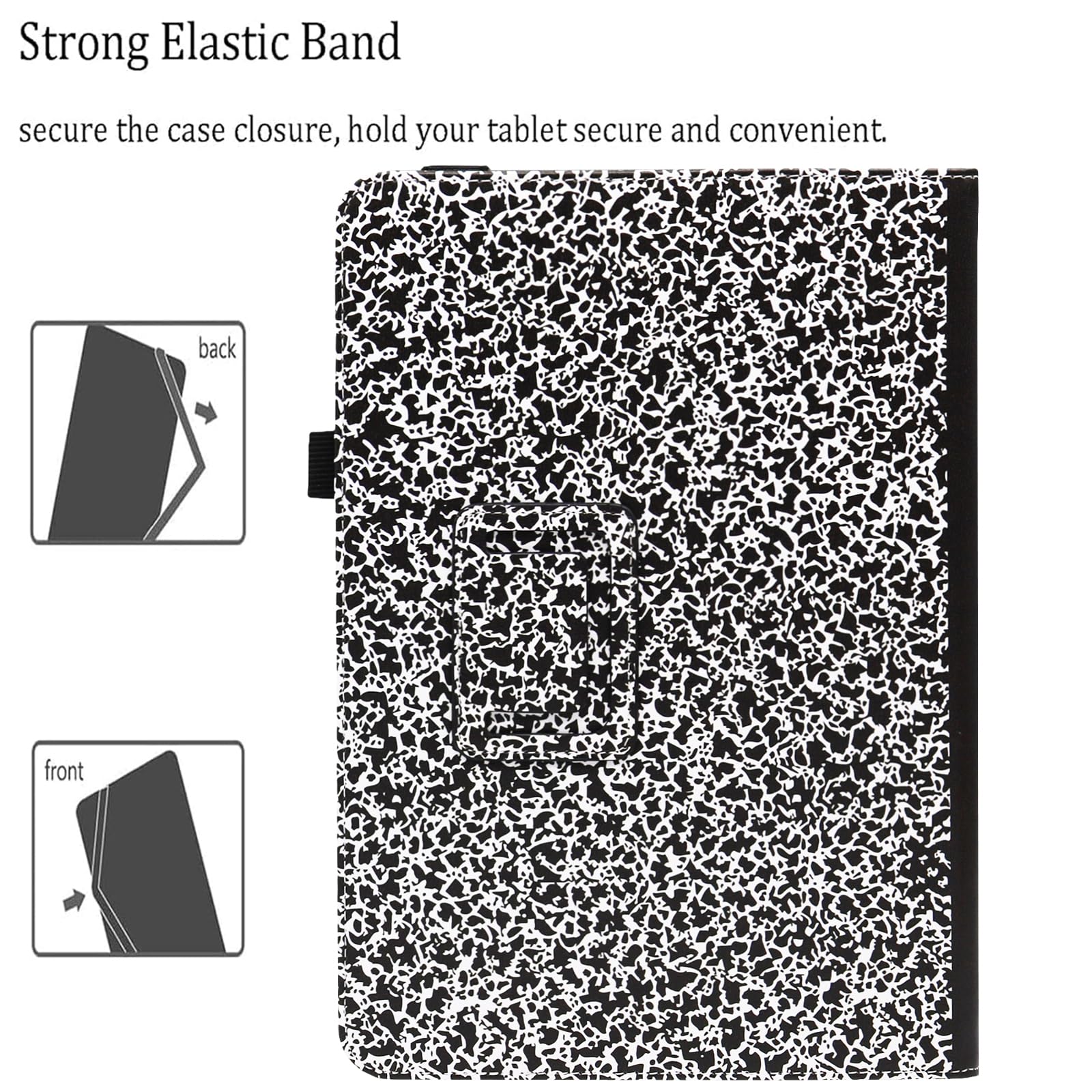 10 10.1 11 Inch Tablet Case, Viclowlpfe Protective Folio Stand Android Case for