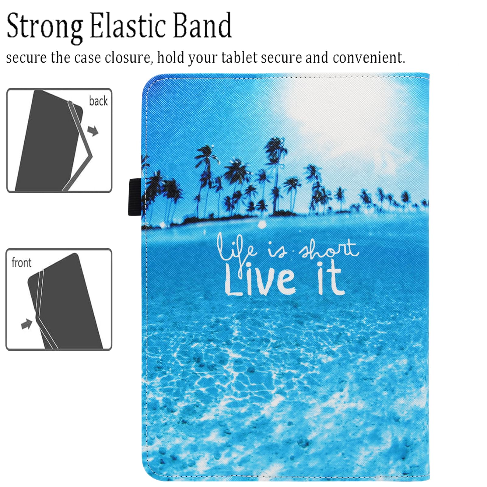 10.1 11 Inch Android Tablet Case, Dluggs Multi-Angle Viewing Stand Case Cover