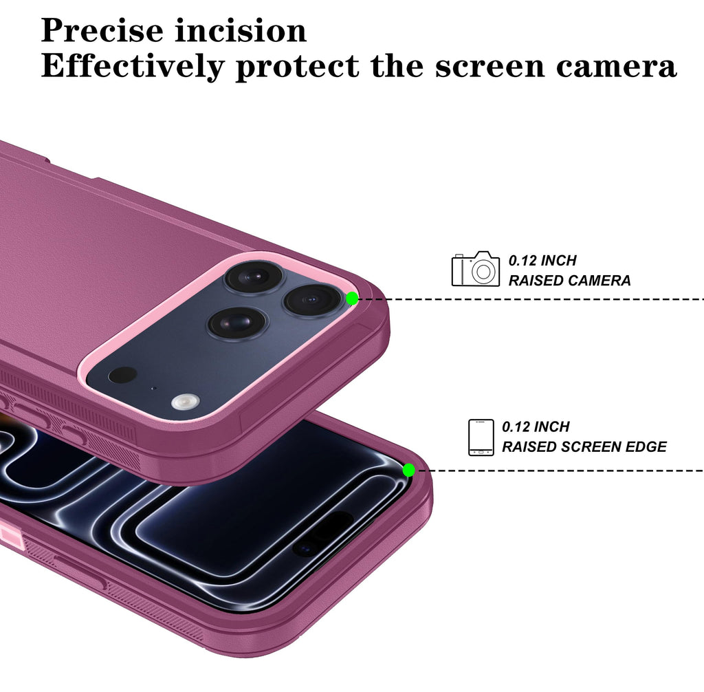With Iphone 17 Pro Max Case With Hd Screen Protector, [2 In 1 ] Heavy Duty Prote