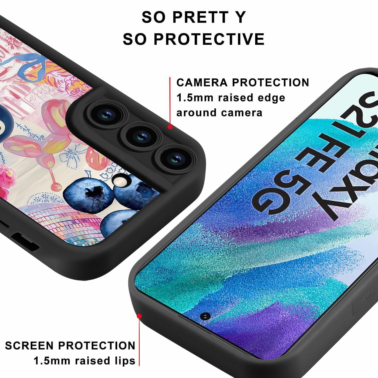 Preppy Collage Phone Case for Samsung Galaxy S21 FE 5G Aesthetic Summer F