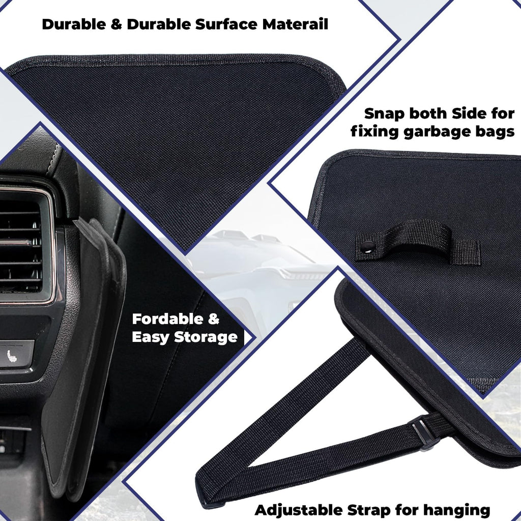 Can, Foldable Trash Can Collapsible Hanging Trash Bag For Car Seat, 2.8 Gallons