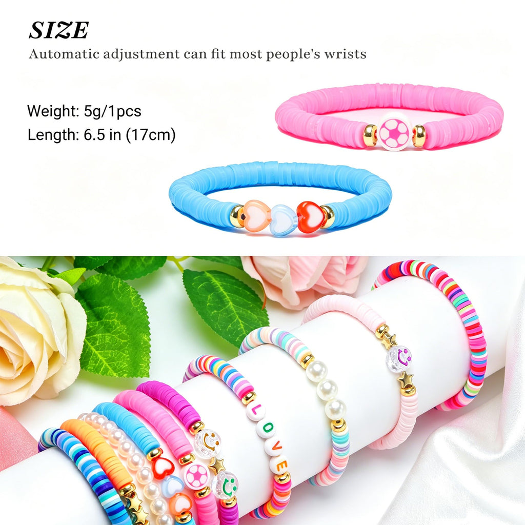 10pcs Friendship Bracelets for Teen Girls & Women: Beaded, Preppy, Beach Styles