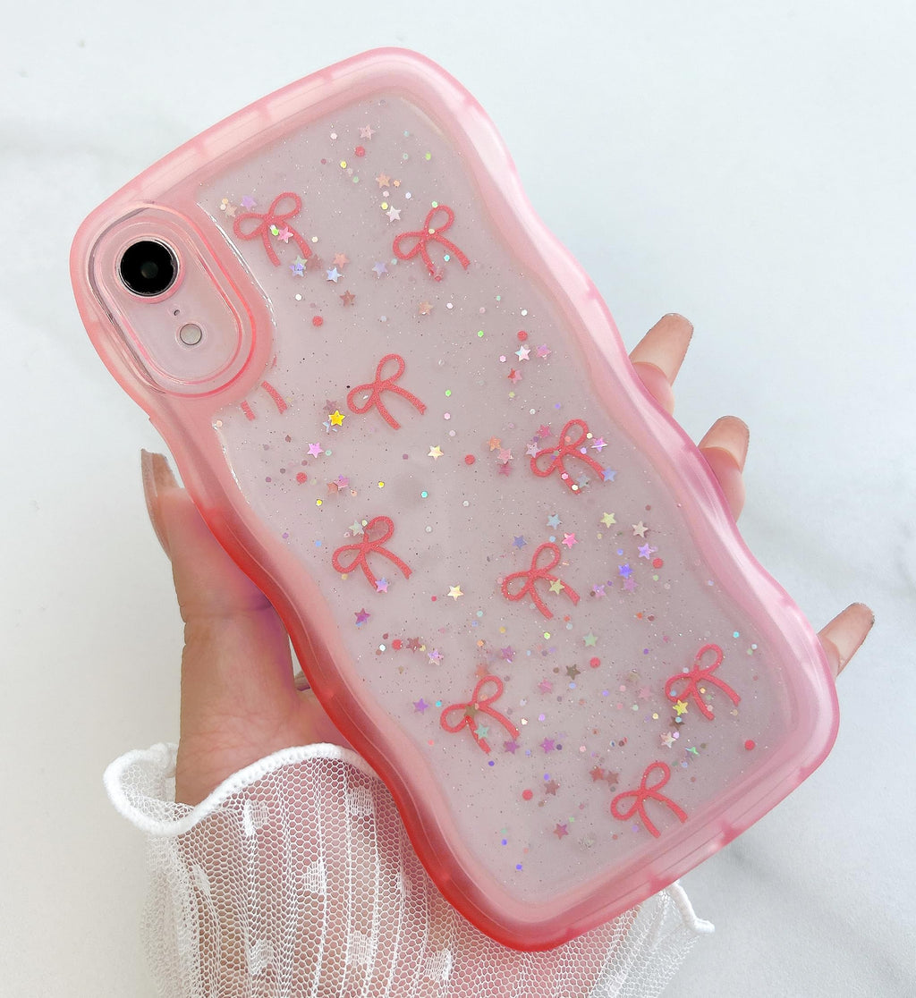 iPhone XR Case, Glitter Star & Curved Edge Handle Grip Design, Military-Grad