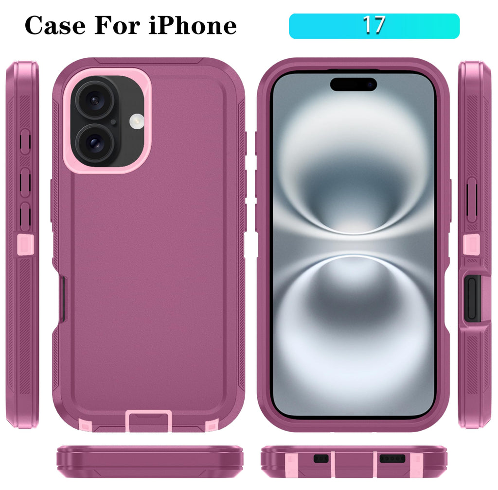 With Iphone 17 Case With Hd Screen Protector, [2 In 1 ] Heavy Duty Protection Ph