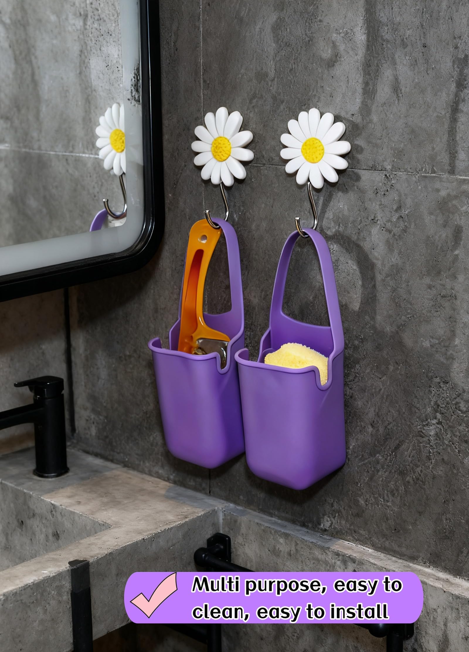 Foldable Silicone Cup Holder Dual-Open Design fits Most Bottles&Cups.Leak-Proof,