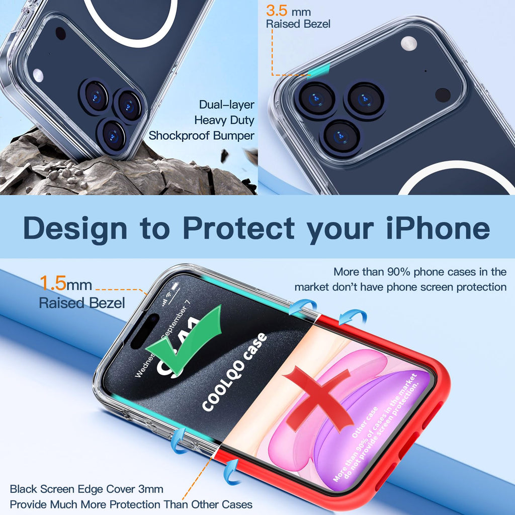 Iphone 17 Pro Case With Screen Protectors, Magsafe, Military Grade 17Ft Drop Pro
