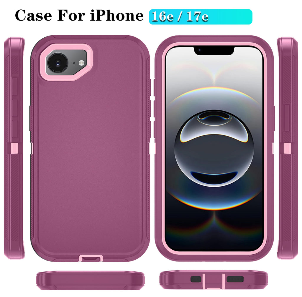 Case For Iphone 16E Case & Iphone 17E Case With Hd Screen Protector, Heavy Duty