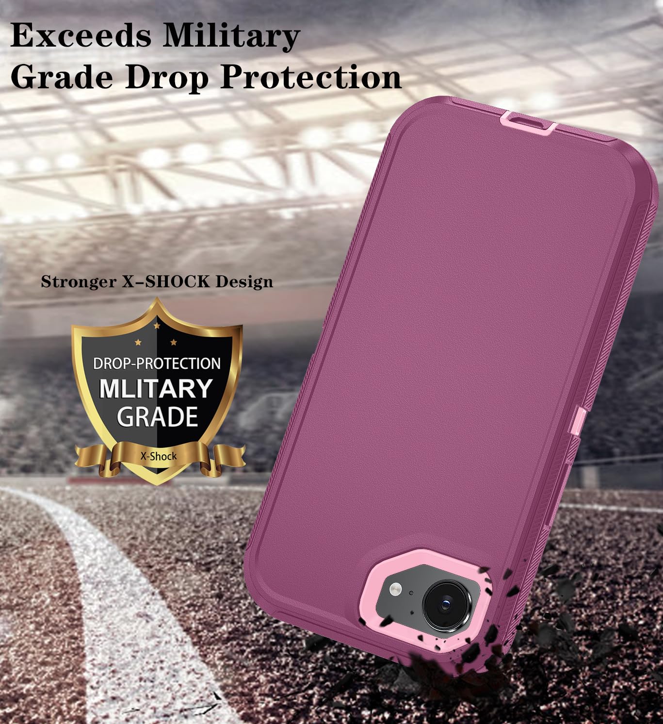 Case For Iphone 16E Case & Iphone 17E Case With Hd Screen Protector, Heavy Duty