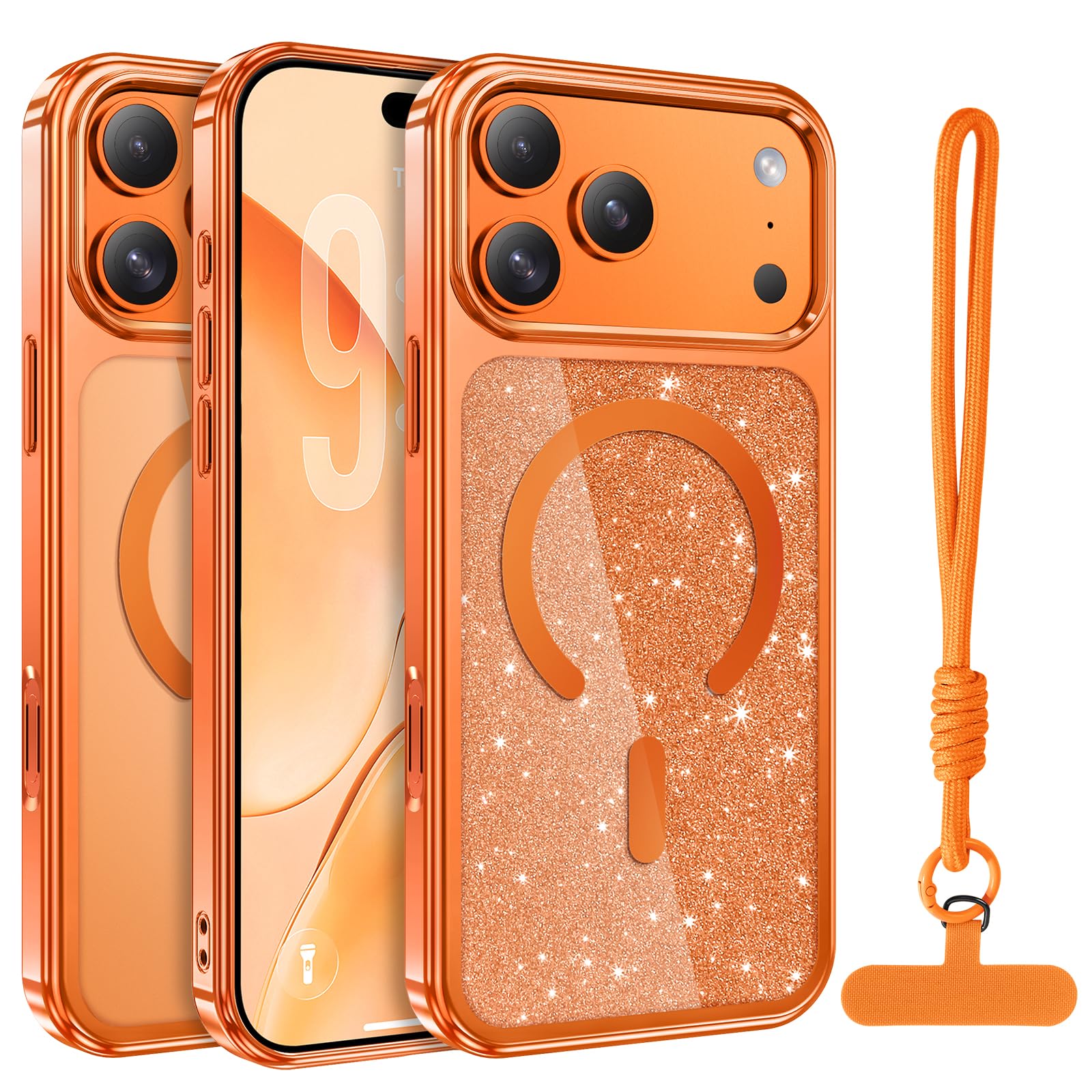 for iPhone 17 Pro Max Case 6.9", Cute Crystal [Glitter Card] [Compatibl