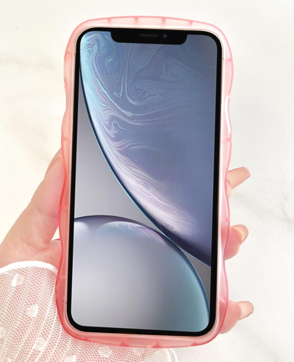 iPhone XR Case, Glitter Star & Curved Edge Handle Grip Design, Military-Grad