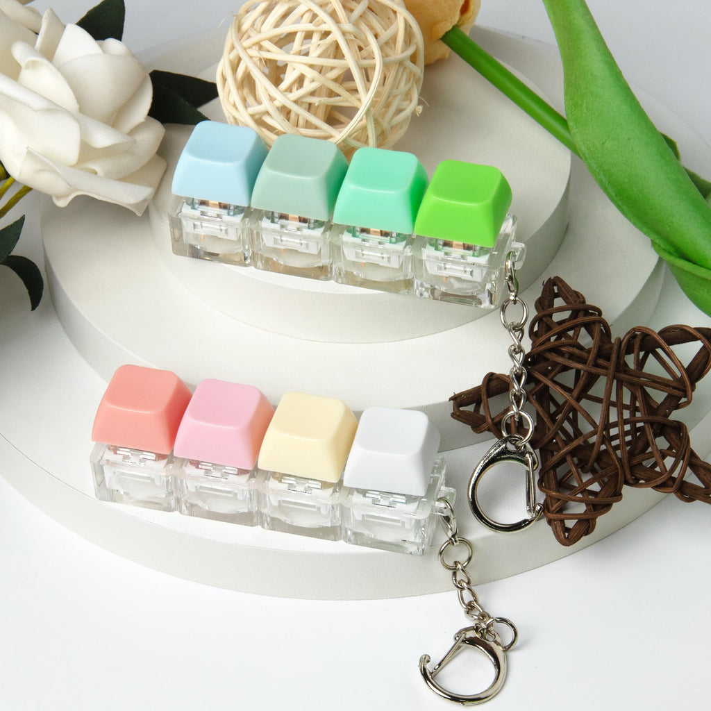 Keyboard Fidget Toy, Keyboard Fidget Keychain 4-in-1 Keyboard Decompression
