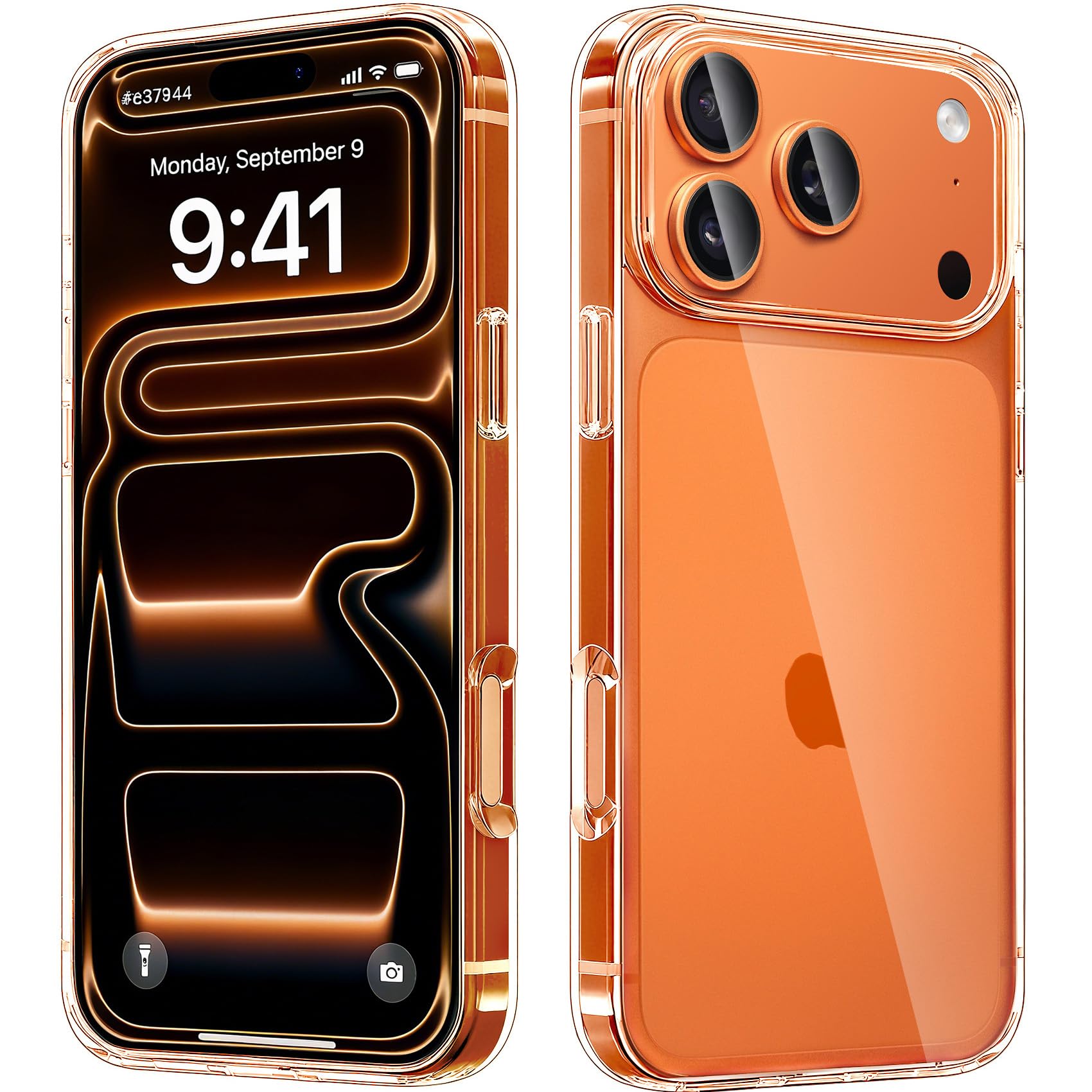 iPhone 17 Pro Max Clear Case — Slim Shockproof Transparent Hard PC Back Cover wi