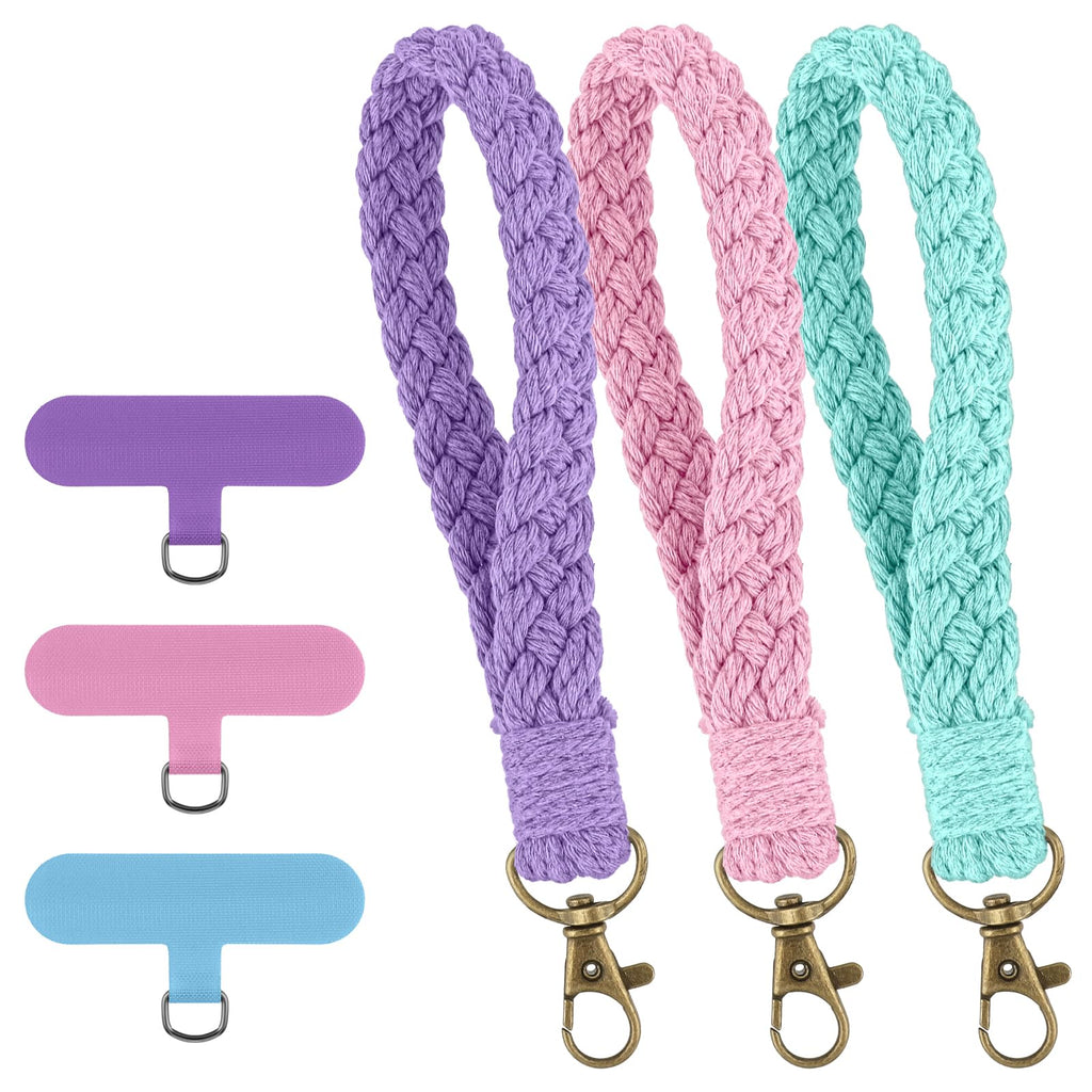 Pack Phone Wrist Strap, Colorful Phone Lanyard Bracelet With Universal Patch, Wr