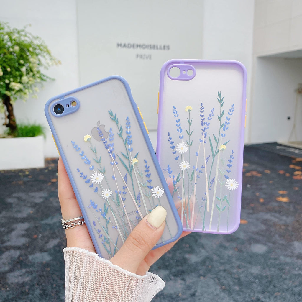 Compatible with iPhone 6/6s for Girl Woman, Floral Flower Pattern Slim Design, P