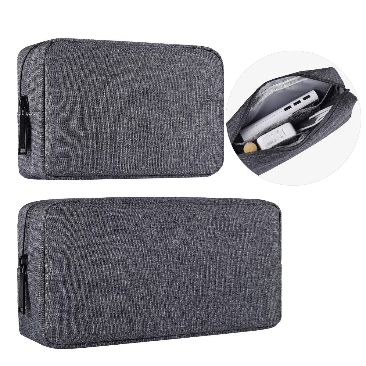 Accessories Carrying Case, 2Pcs Big + Small Port