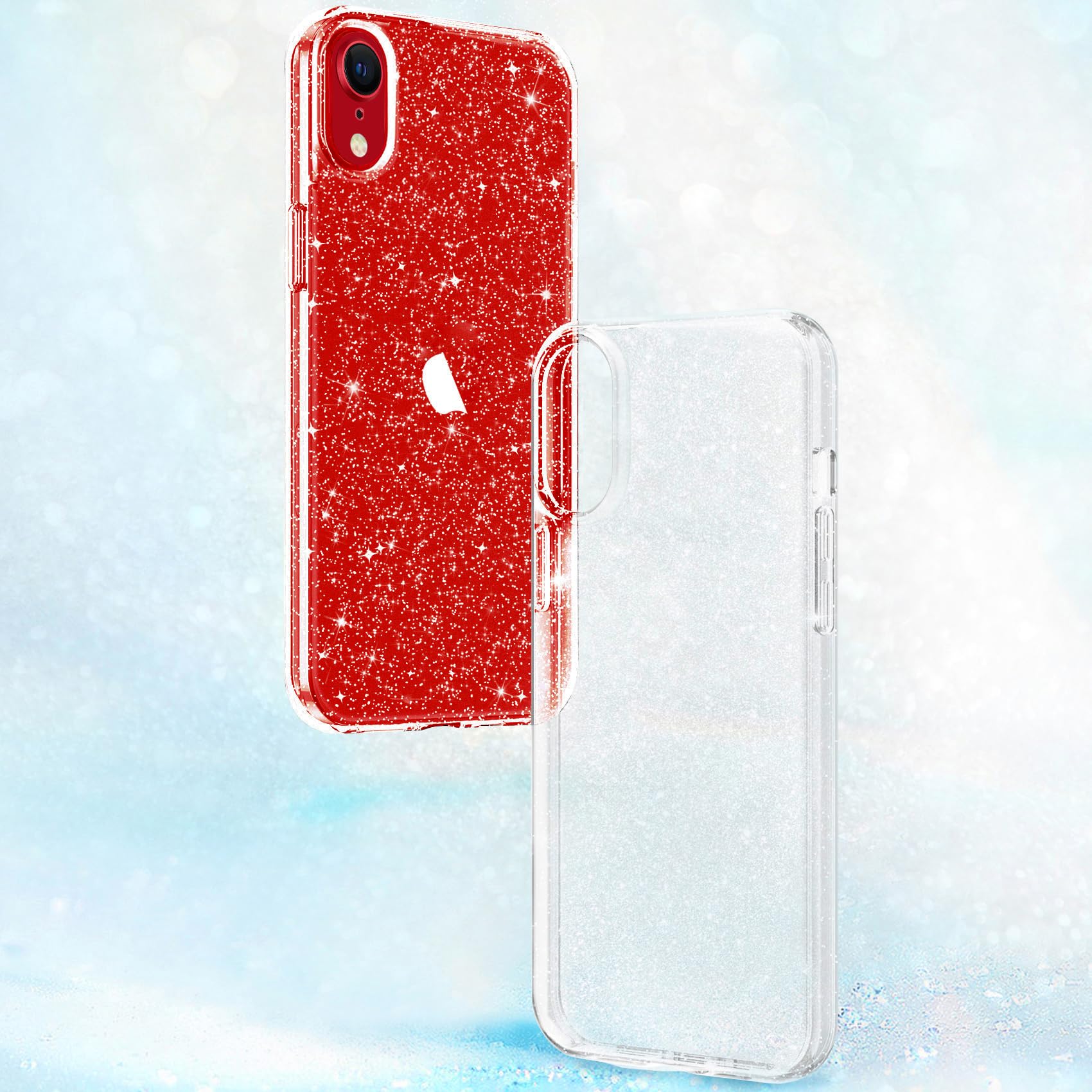 with iPhone XR Case, Bling Sparkle Soft TPU Anti-Scratch Shockproof P