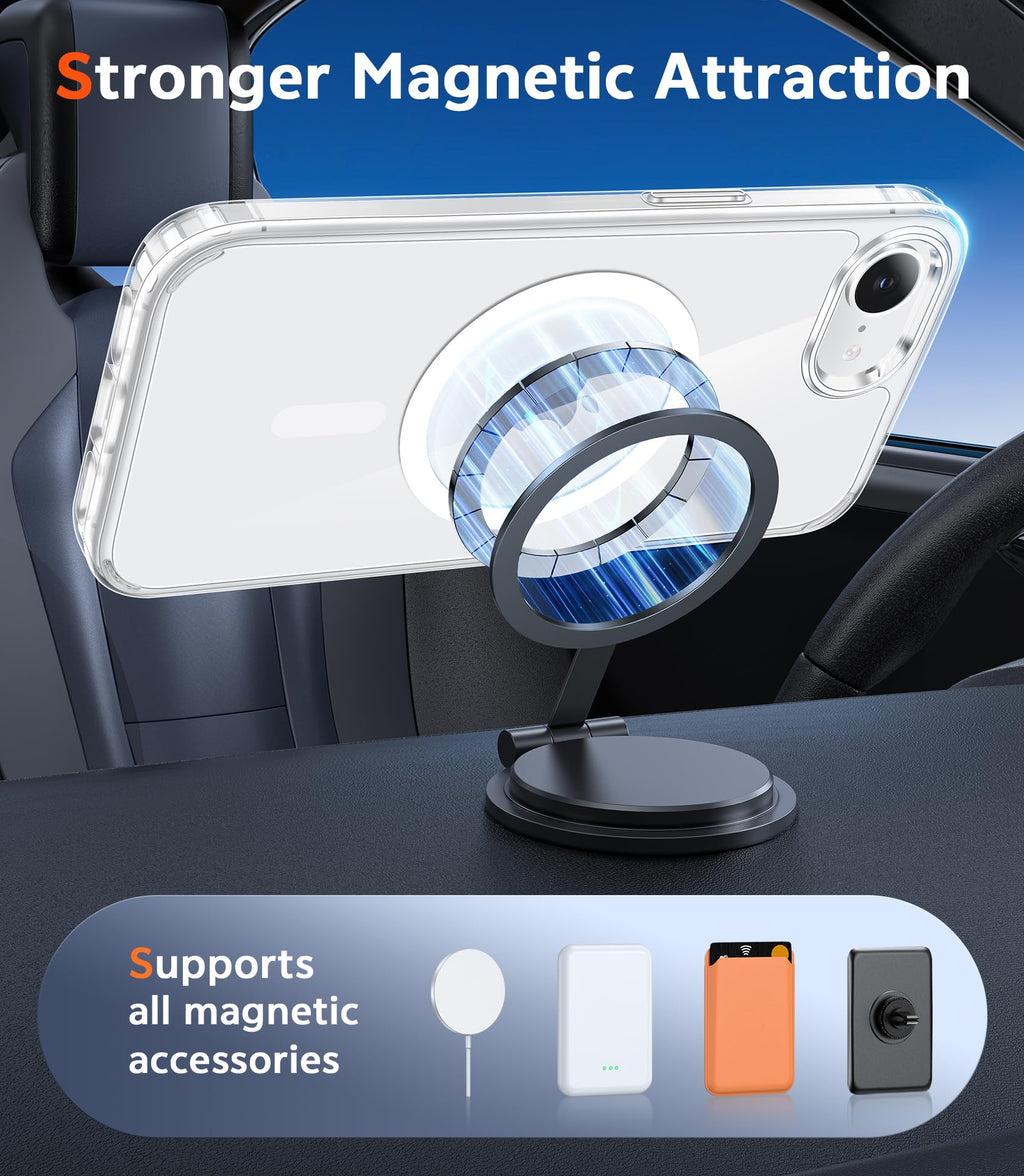 Iphone 17E & Iphone 16E Case Clear: Magnetic Cases With 1 Pack Screen Protector