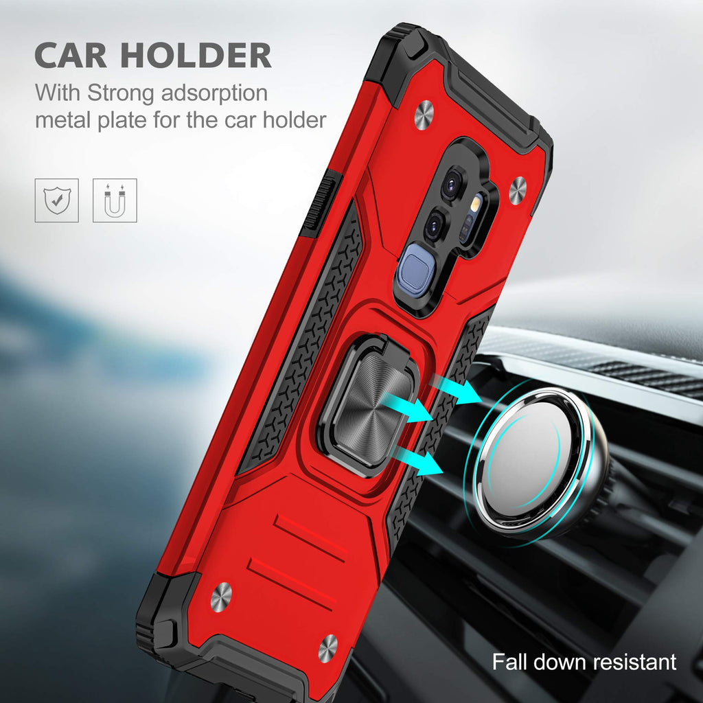 Galaxy S9 Plus Armor Case with 3D Curved Screen Protector for Ultimate Protectio