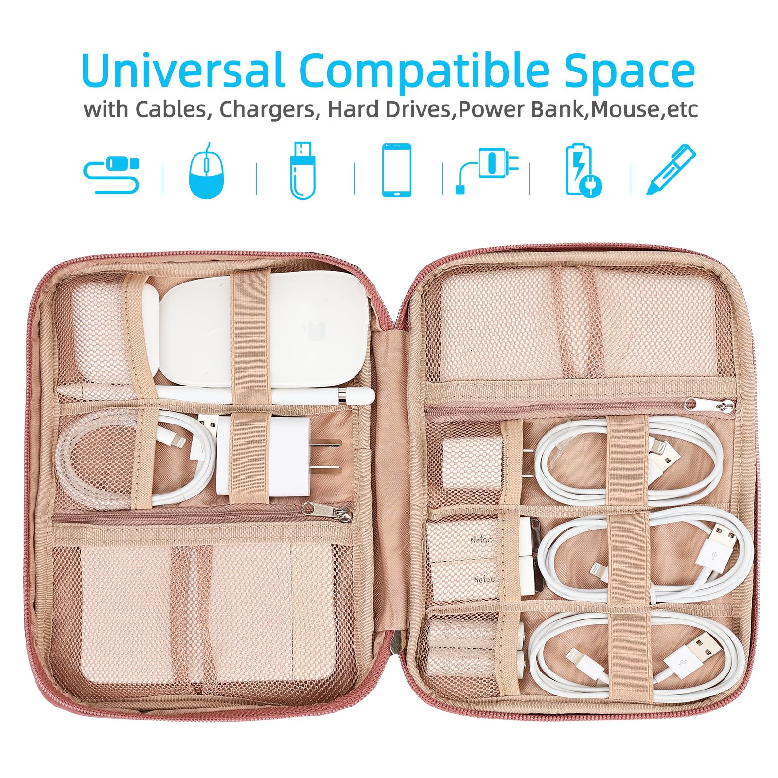 Cord Organizer Case, Tech Electronic Bag, Essentials Ch