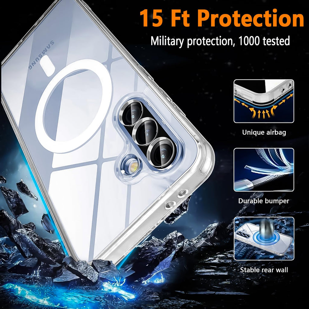 Samsung Galaxy S25 Fe Case With Screen Protector 2X, Magsafe,Phone Case Slim